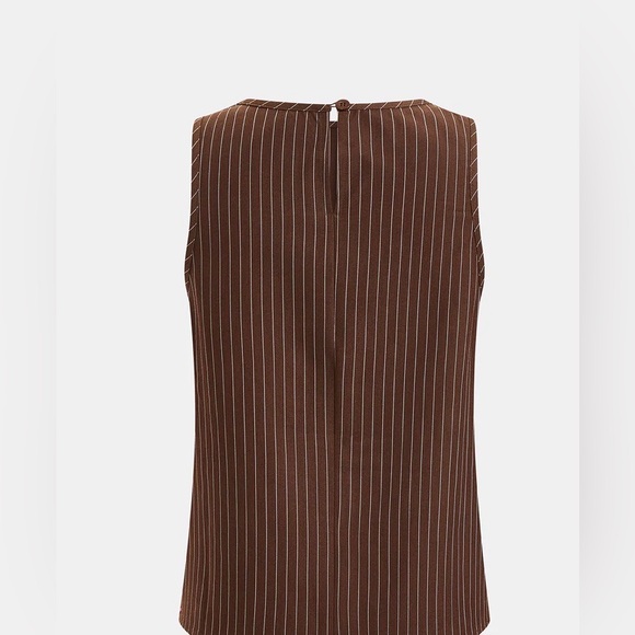 NWT Commense Pinstripe Sleeveless Top and Pants Set with belt Sz XS - Picture 5 of 5